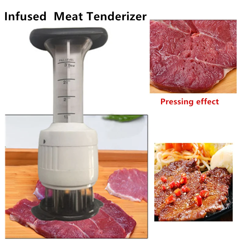 

Stainless Steel Meat Tenderizer Injector needleBBQ Steak Seasoning Meat Marinade Injectors Kitchen Gadgets Cooking Tools