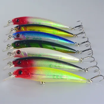 

Super Price 7 pcs/lot Hooks Fishing Tackle 3D Eyes Popper Fishing Lure Fly Fishing Lures Set Tools accessory Bait 11cm 13g