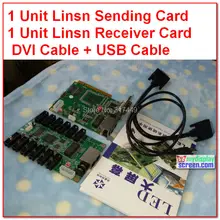 Linsn 801/802 система управления 1 отправка карты sd801D/sd802D+ 1 Получение карты rv801D/RV908D+ hub75 карта+ dvi кабели, usb кабели