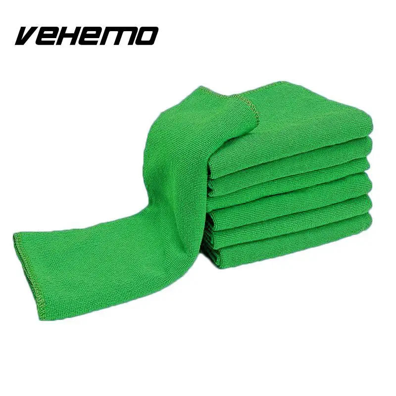 VEHEMO, 5 шт./партия, мягкое сверхтонкое волокно, чистящее полотенце для дома, грузовика, автомобиля, велосипеда, чистящая отделка, полировочная ткань для автомобиля