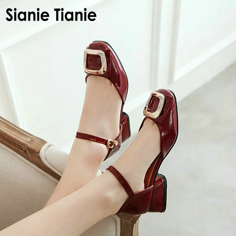 Sianie Tianie/Коллекция 2019 года сезон лето Танцевальная обувь mary jane из лакированной