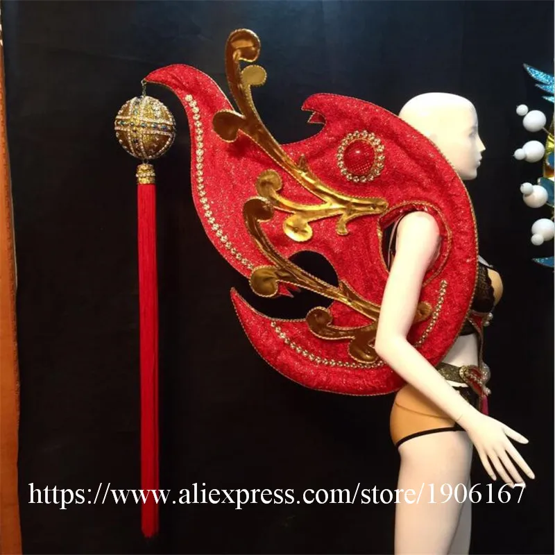 

Китайская Красная секретная модель, одежда для подиума, сексуальная женская одежда для ночного клуба, вечеринки, сценическая одежда, вечернее платье, Женский костюм для бальной комнаты