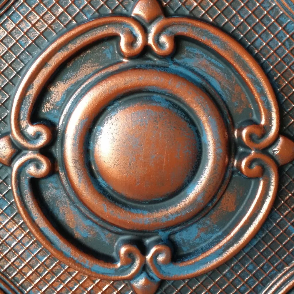 Rustic Copper Ceiling Tiles Faux Cafe Pub Restaurant Well