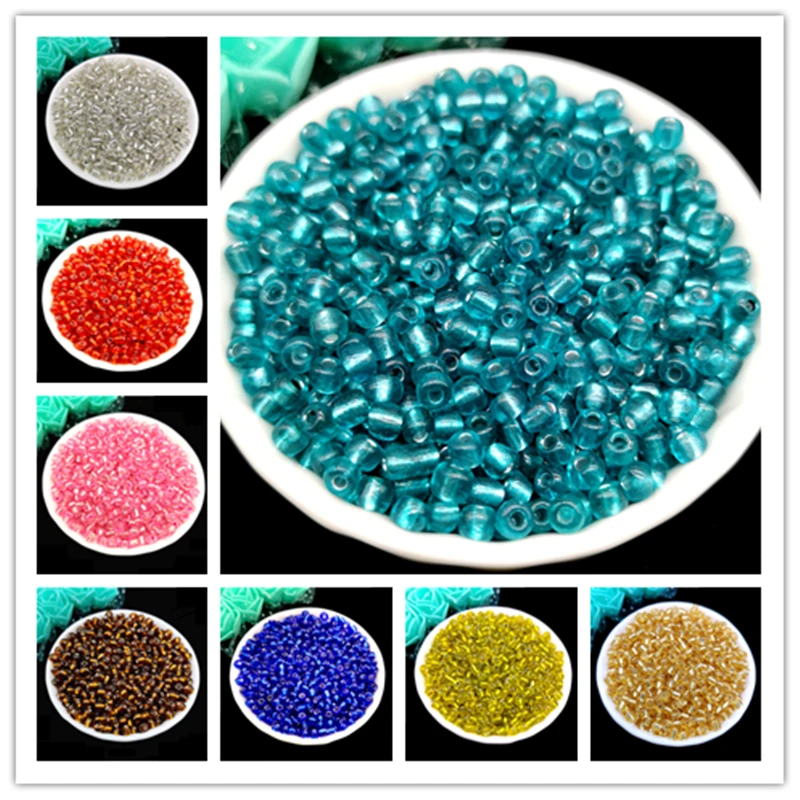 

2mm 3mm 4mm Silver Filling Czech Beads Crystal Glass Seed Beads for Jewelry Making Earring Necklace Bracelet Handmade DIY