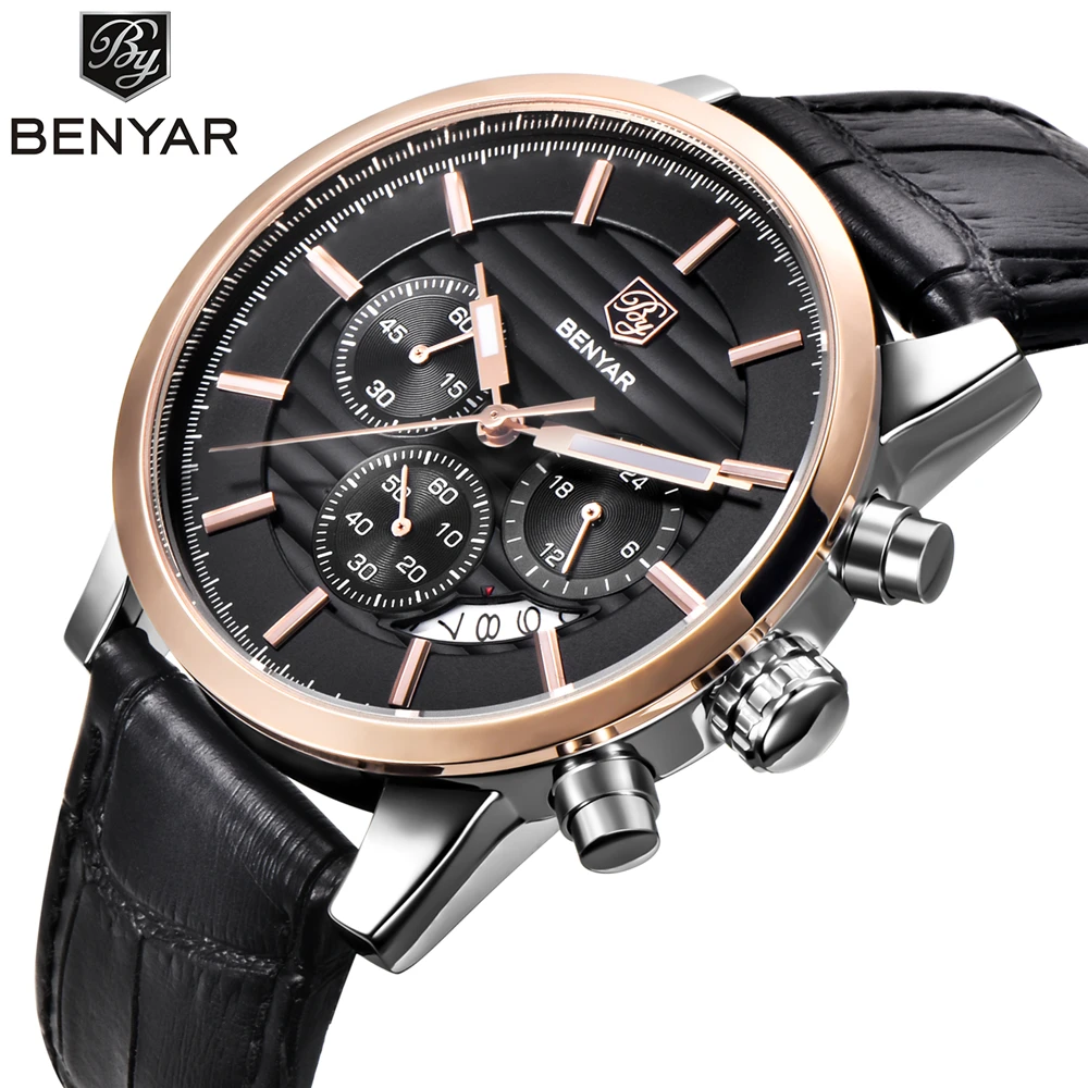 

Reloj Hombre 2016 BENYAR Fashion Chronograph Sport Mens Watches Top Brand Luxury Military Quartz Watch Clock Relogio Masculino