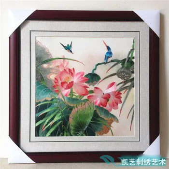 

Suzhou embroidery finished silk 100% embroidery products hanging paintings pure manual embroidery for living room restaurant
