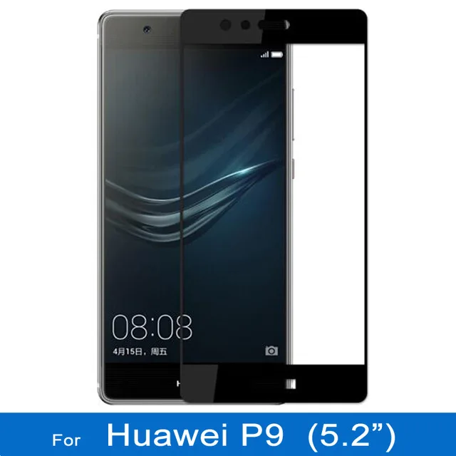 3D закаленное стекло для huawei P9 полное покрытие 9H защитная пленка Взрывозащищенная Защита экрана для huawei P9 EVA-L09 EVA-L19