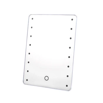 

YOST-LED Touch Screen Makeup Mirror Portable 16 LEDs Lighted Make-up Cosmetic Mirror Adjustable Vanity Tabletop Countertop Mir