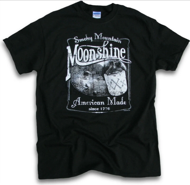 Smokey Mountain Moonshine Biker XXX Triple X U.S Made 1776 Мужская футболка Sm 3XL|Футболки| |