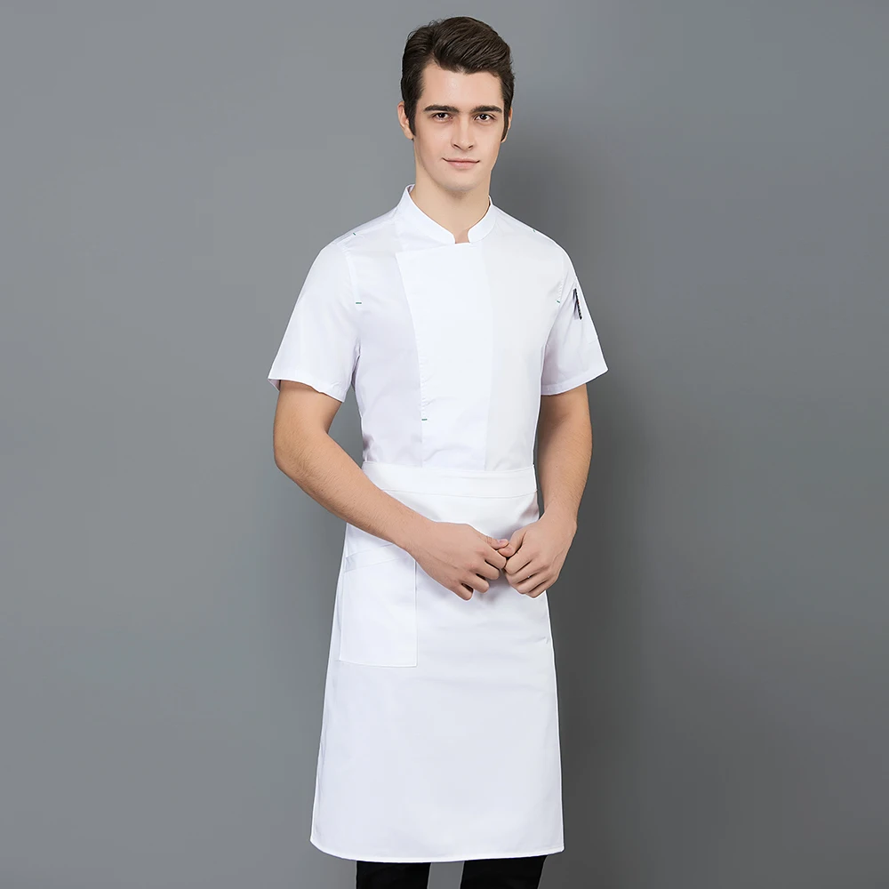 sanxiaxin short sleeved Chef Jacket men and women Hotel Restaurant Kitchen Chef Uniform shirt work clothes professional clothing