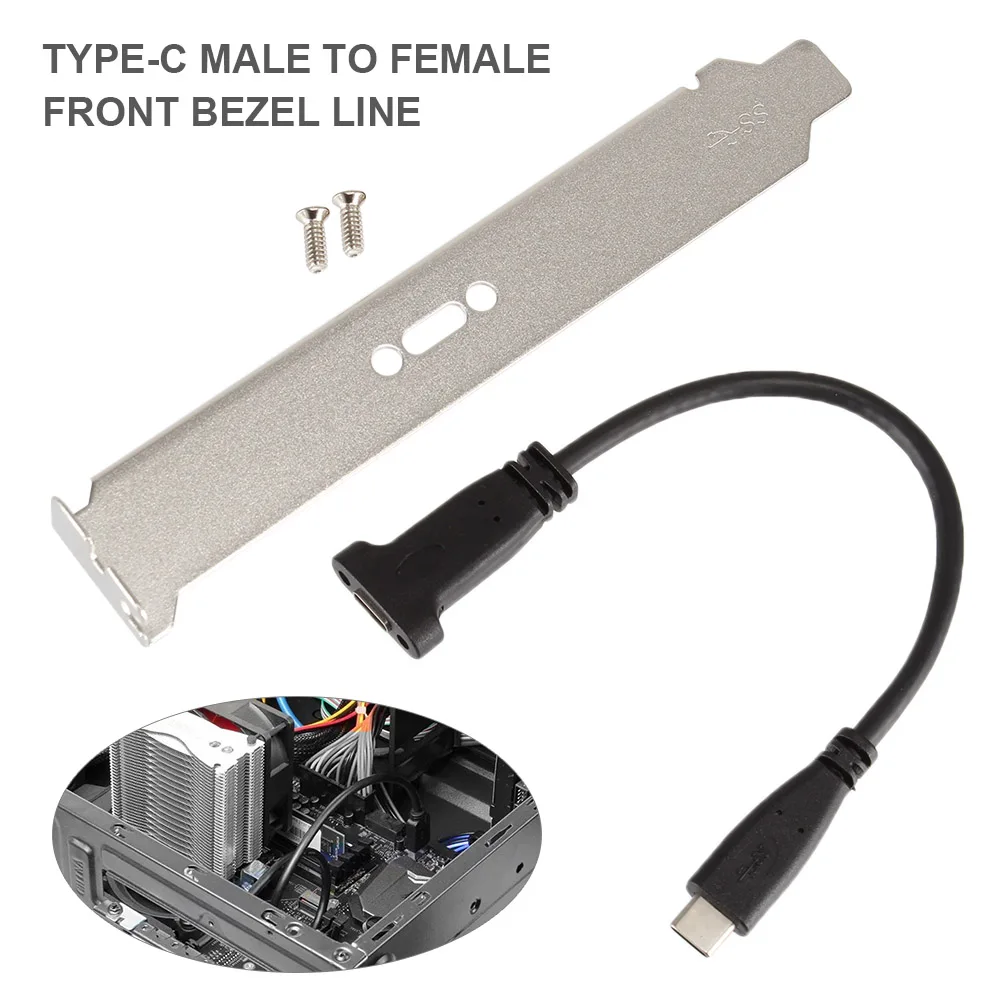USB 3,1 Тип C мужчин и женщин для расширения данных Кабельный с винт крепления панели отверстие EM88