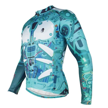 

ILPALADINO New Design Men Cycling Clothing Jerseys Polyester Full Zippered Riding Clothing Autumn Spring Long Sleeves Sportsware