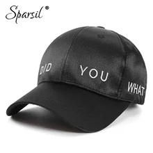 Sparsil Пара Спорт Бейсбол письмо шапка с вышивкой для женщин и мужчин лето Хип Хоп шляпа Открытый Защита от солнца предотвратить регулируемые кепки унисекс мальчик