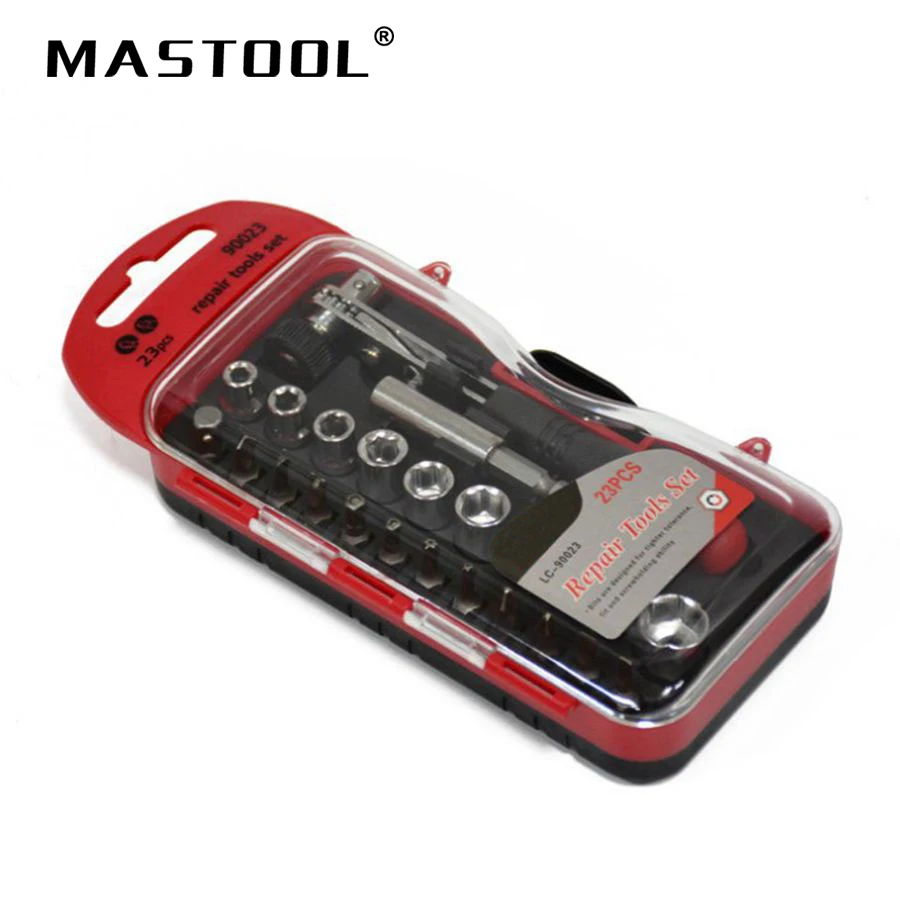 

Small Size 23 Pcs Multi-function Precision Ratchet Wrench Set Motorcycle Repair Tool Traveling Necessary