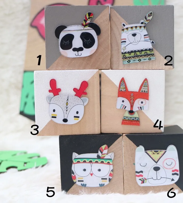 

Original Pine Wooden Blocks Toys panda fox bear deer Wood Articles Baby Kids Room Decor Photography Props Ornaments