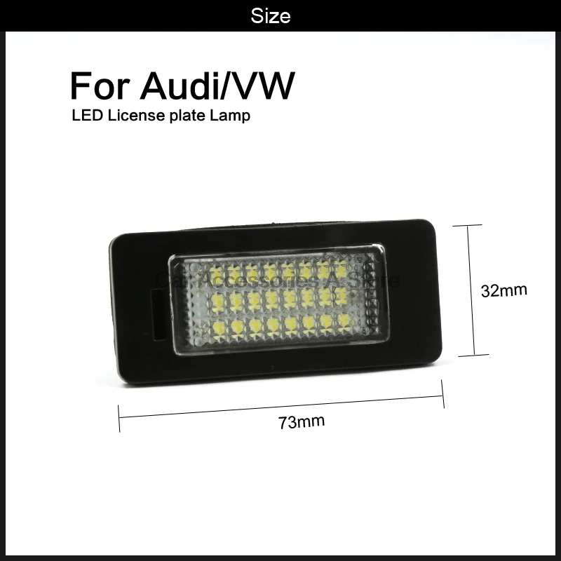 2 шт. 24 SMD номерного знака светодиодный комплект без ошибок Подходит для Audi A4 B8 S4 A5