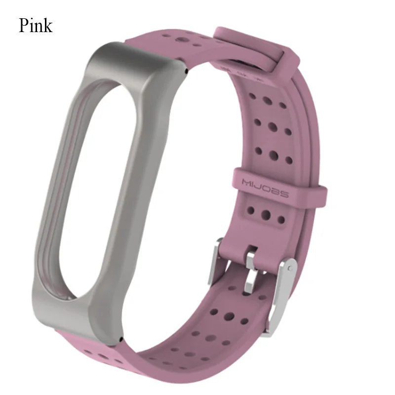 Силиконовый ремешок для часов mi Band 3 сменный Браслет для Xiaomi mi band 3 Смарт-браслеты различных цветов - Цвет: Pink