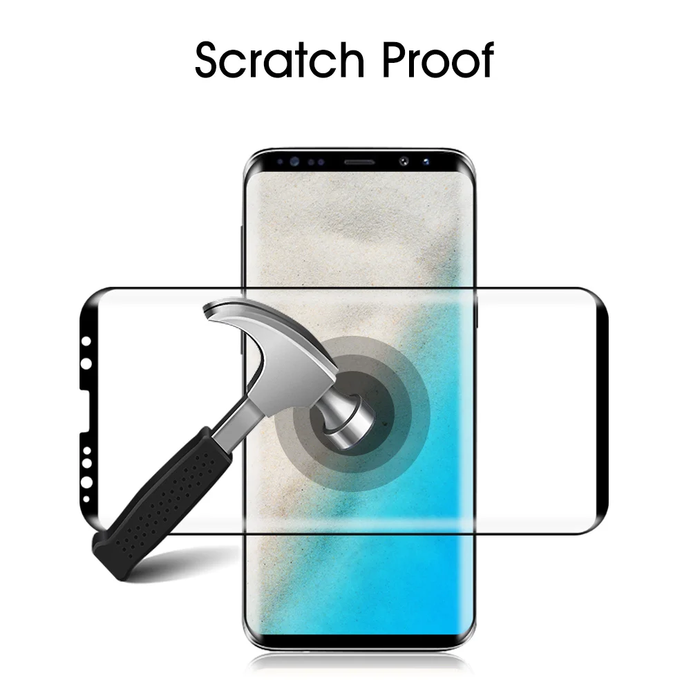 Продажа Чехол OTAO для samsung Galaxy S9 Plus, 3D изогнутый, полное покрытие, закаленное стекло, защита экрана, установочный лоток, позиционер