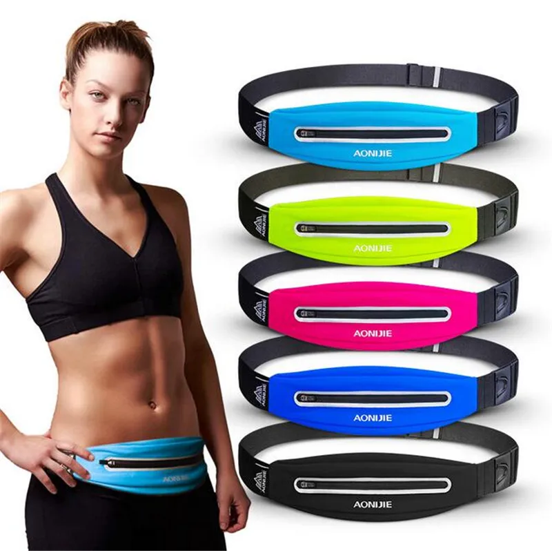 AONIJIE Women Men Outdoor Running Waist Bag Waterproof Phone Holder Jogging Belt Belly Bag Gym Fitness Bag Sport Accessories