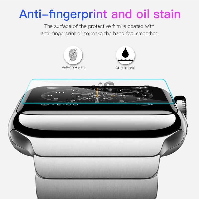 Полное покрытие экрана протектор для Apple Watch серии 1 2 3 4 9H защитная пленка из
