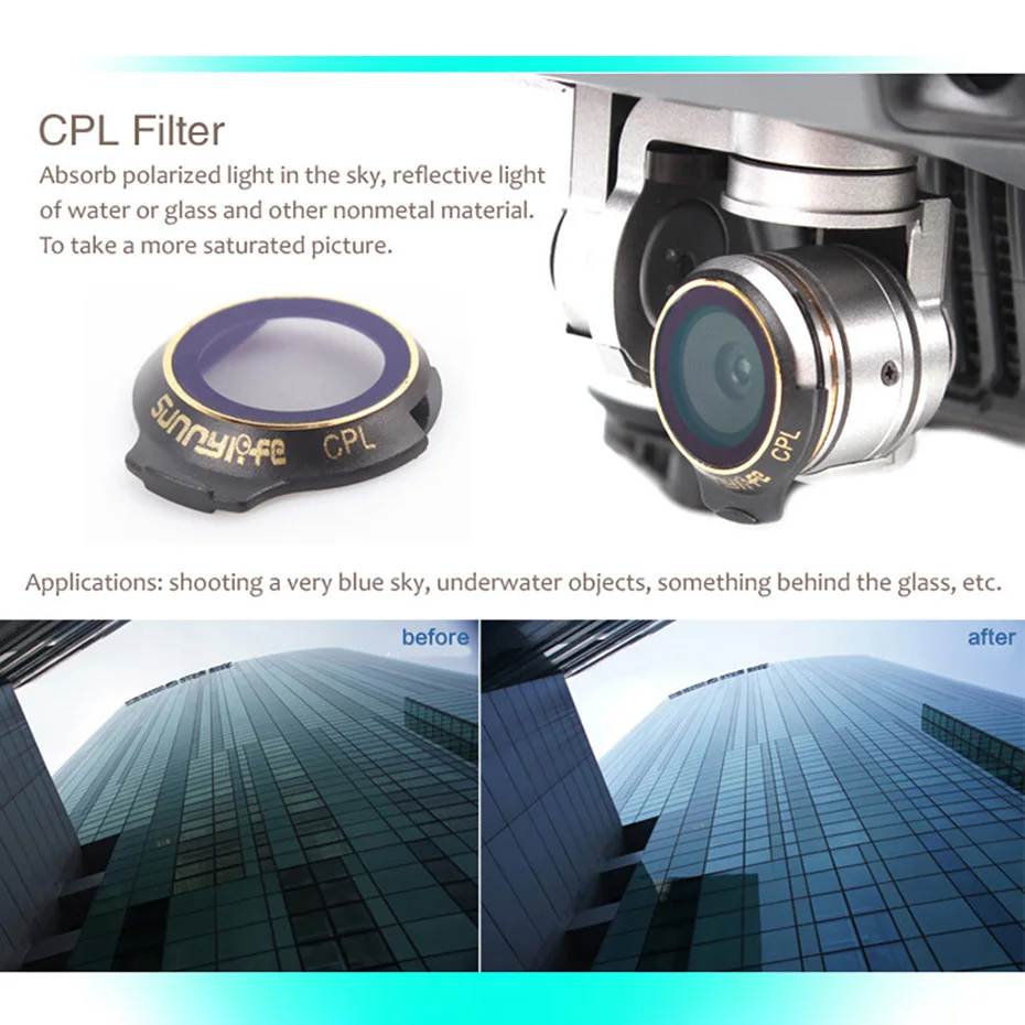 Фильтры для Дронов камеры UV CPL ND 4 8 16 32 набор фильтров для камеры DJI Mavic Pro многослойное пленочное покрытие фильтр аксессуары для Дронов