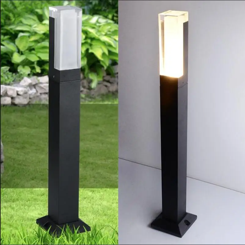 

12W COB LED Exterior Bollard Light H800mm Outdoor Floor Light for garden IP67 Waterproof aluminium AC85-265V LED Lawn Light