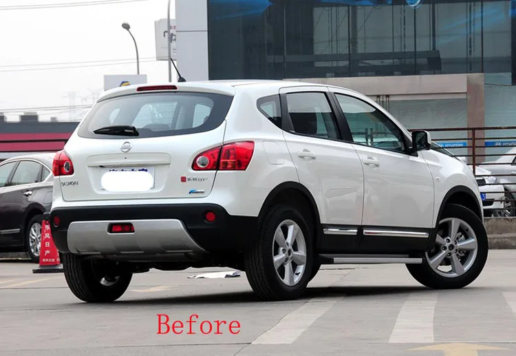 For Nissan qashqai j10 dualis 2013 2012 2011 2010 2008 2 1.6 chrome Rear Tail Fog Light cover  rear fog lamp Trim accessories (1)