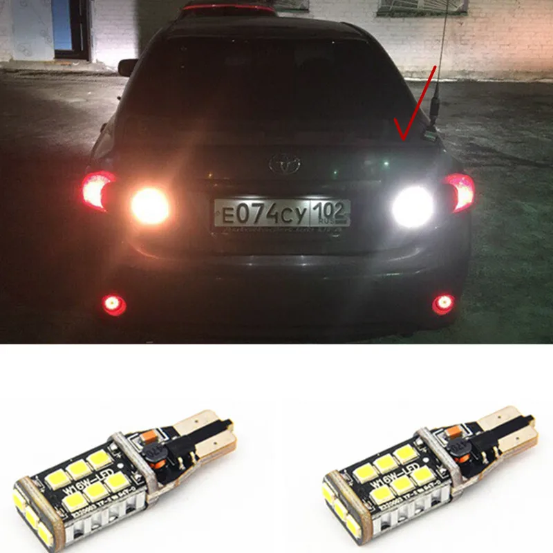 2x T15 921 912 W16W светодиодный лампы автомобиля Резервное копирование Обратный