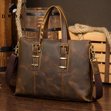 Crazy Horse, настоящая кожаная сумка на плечо, мужская сумка через плечо, мужская сумка через плечо, мужская деловая сумка из натуральной кожи, сумка-тоут