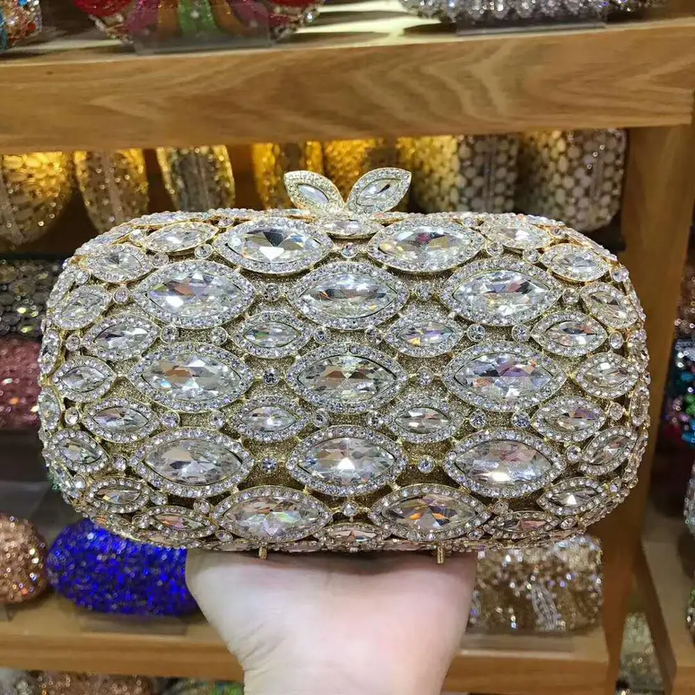XIYUAN женские вечерние сумки розового/золотого/цвета шампанского с кристаллами
