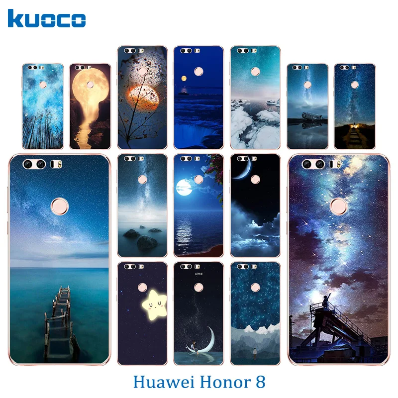 for Huawei Honor 8 Shell 5.2 inch Clear Soft TPU Phone Case Silicone Back Cover Night Sky Pattern Bag |