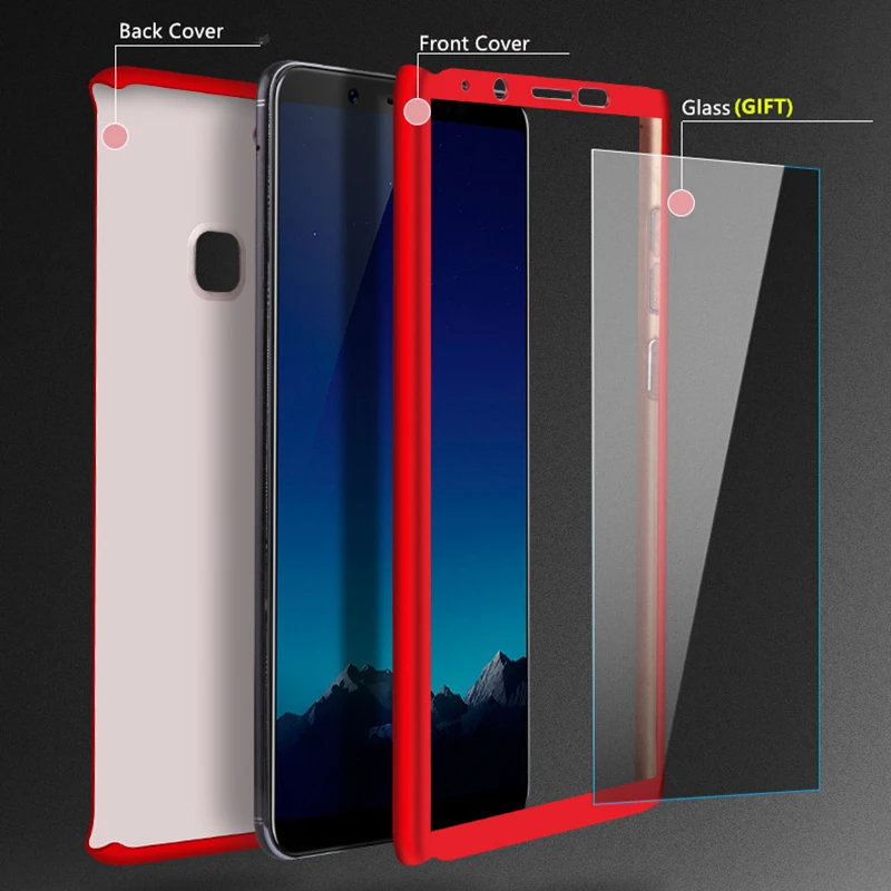 

Full Covered Case For Xiaomi Redmi Note 2 3 4 4x 5 5A Pro Case On For Xiomi Note2 Note3 Note4 Note5 Cover Case Tempered Glass