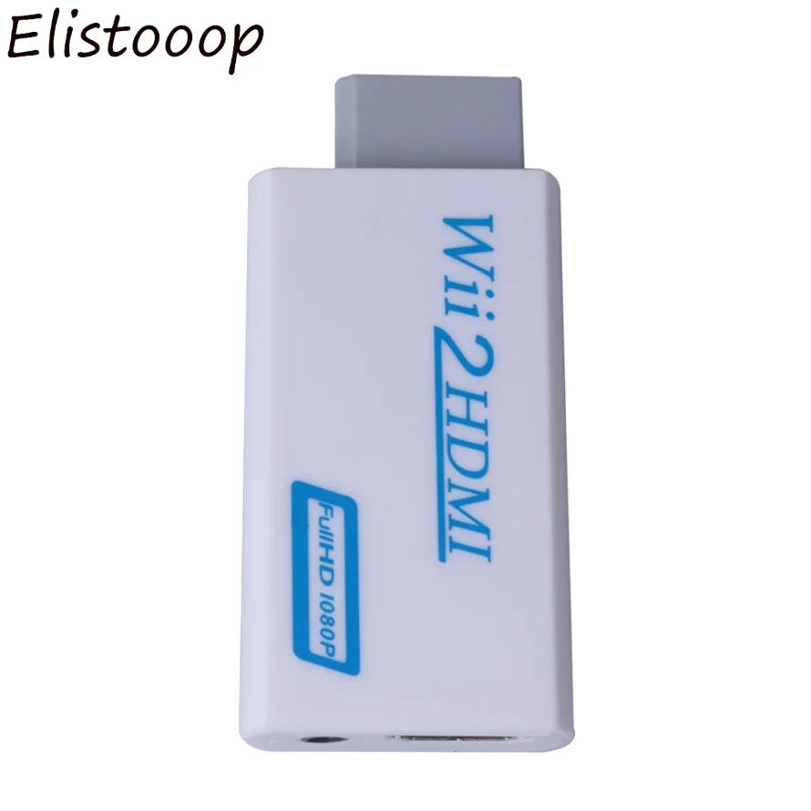 Elistooop Wii to HDMI Adapter Converter Support FullHD 720P 1080P 3.5mm