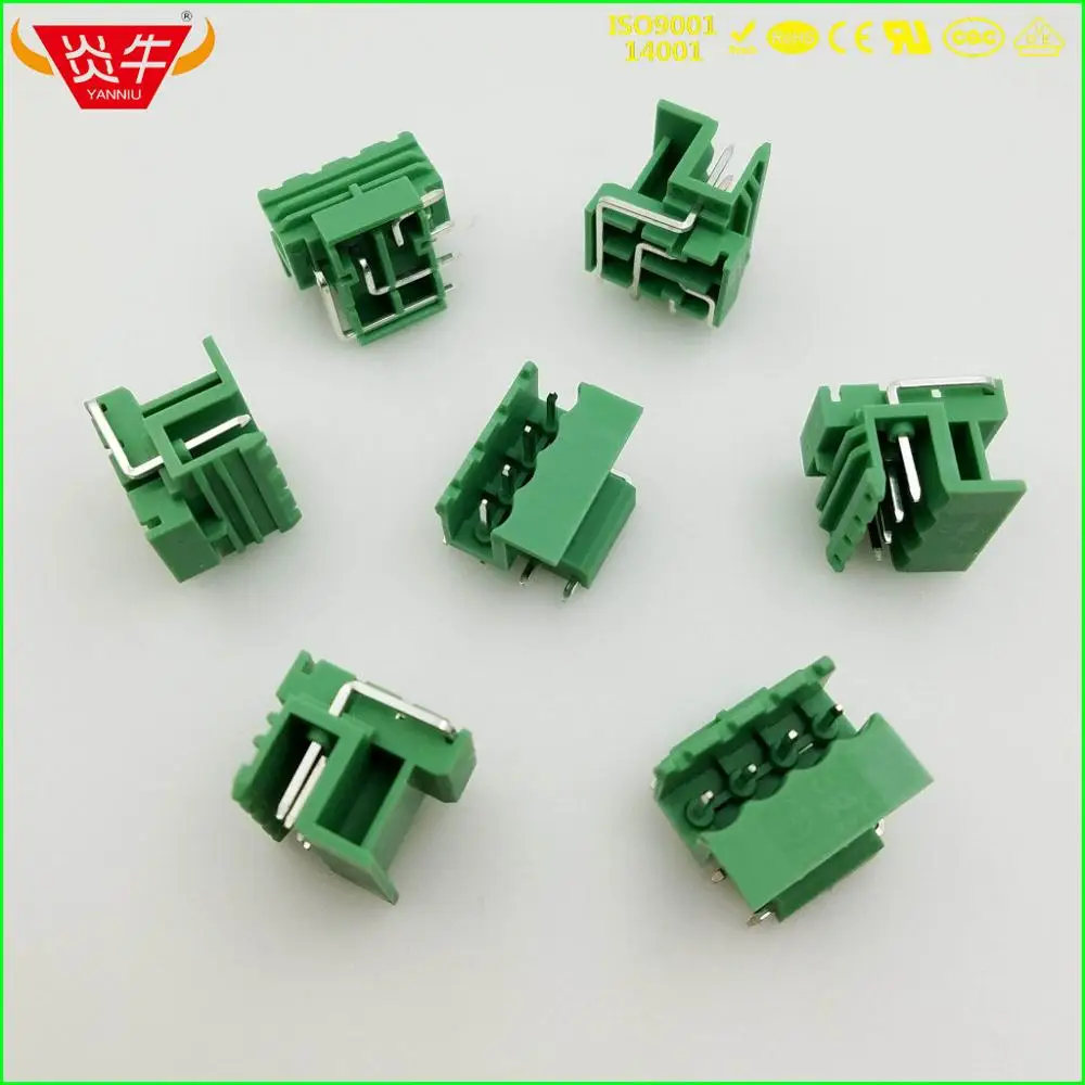 12-Pack 5.08mm Pitch Terminal Block Connectors - Green Pluggable