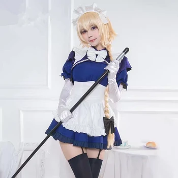 

[Per-sale] 2018 Anime Fate/EXTRA CCC Jeanne d'Arc Glistening Maid Outfit Uniform Cosplay Costume Halloween Carnival FreeShipping