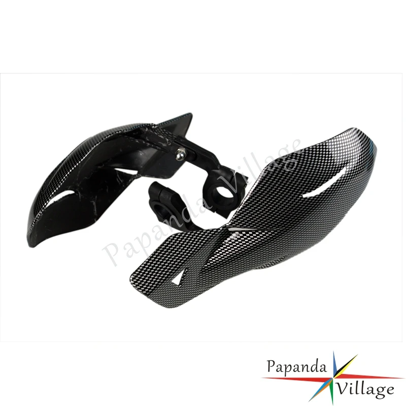 

Papanda Motorcycle Plastic Carbon 7/8" Hand Guard Protector with Mounting Kit Handlebars Handguard Motocross for Snowmobile