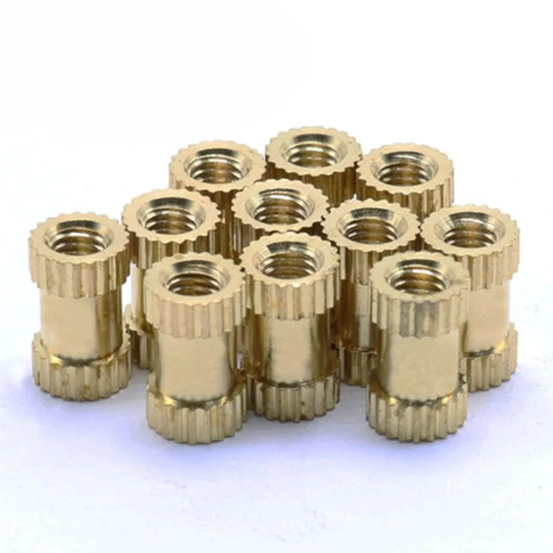100Pcs M4 Embedded Copper Screw Cap Injection Moulding Knurled Nuts