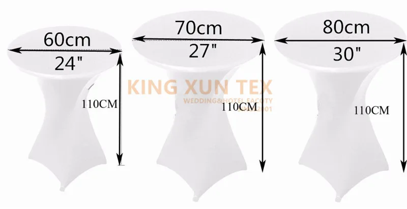 Высокая верхняя крышка для коктейльного стола из спандекса и лайкры, чехлы для свадебного стола, круглые Чехлы для складных столов