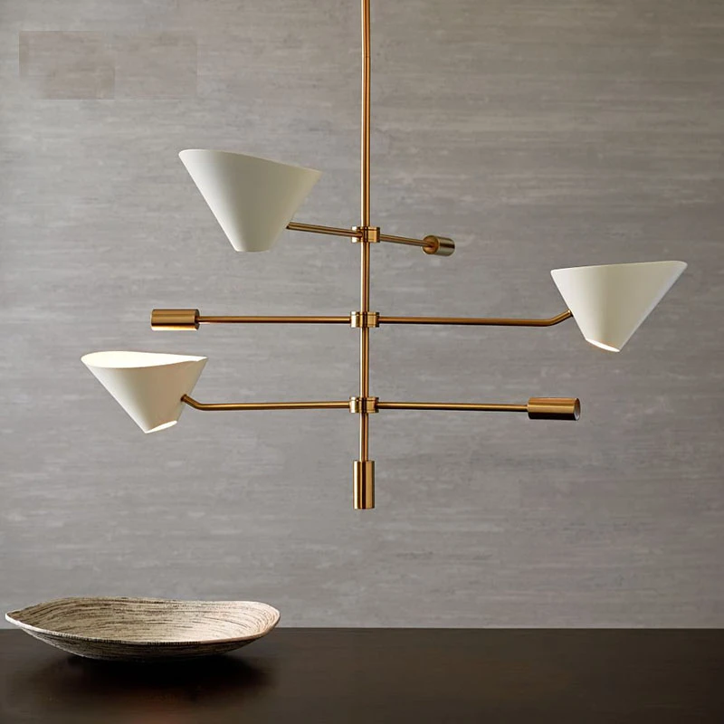 

Champagne metal Pendant Light white lampshade Pendant Lamp For Parlor Study Bedroom Hotel Art Suspension Home Pendant Lamps G774
