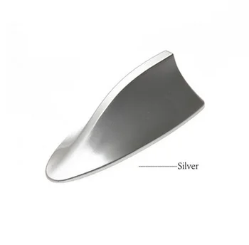 

Car Silver Shark Fin Antenna Aerials With AM FM Radio Signal Modifiction Conversion car styling