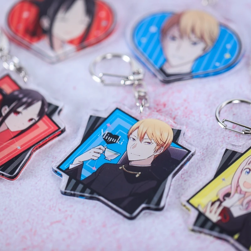 Аниме Kaguya sama: Love Is War Shinomiya Shirogane Miyuki Fujiwara Chika акриловая фигурка брелок для ключей