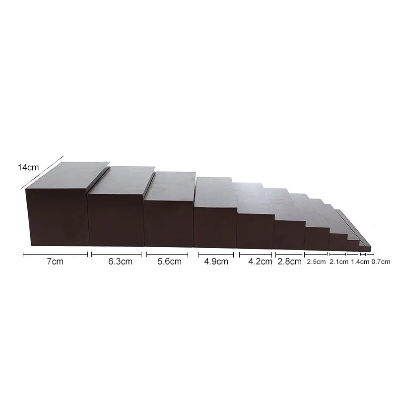 Materiais de Madeira Escadas e Rosa Montessori Brown Torre Sensorial Educacional Bebê Aprendizagem Brinquedos Juguetes Yf1644h 7 Cheap Cor e forma