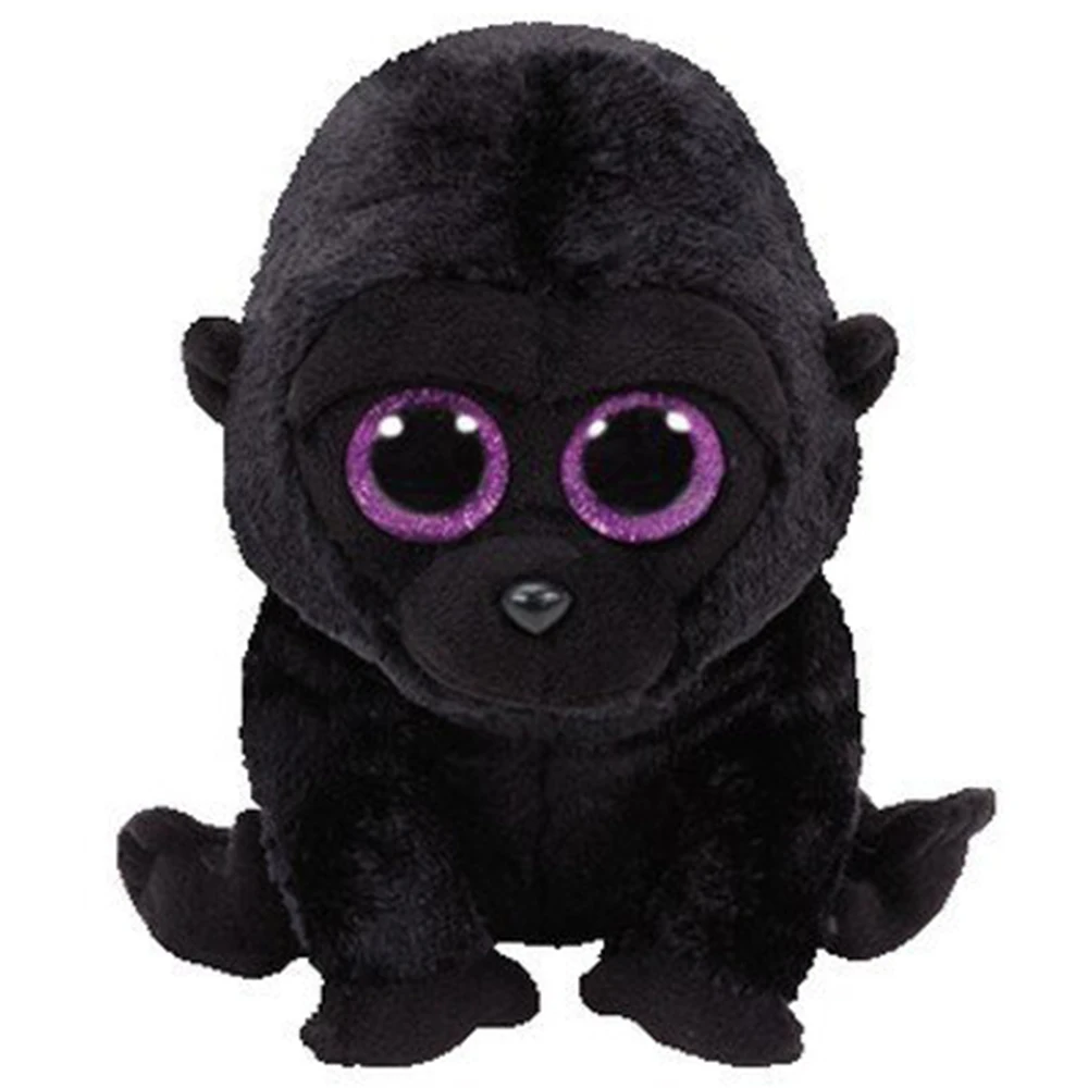 

Pyoopeo Original Ty Boos 10" 25cm George the Black Gorilla Plush Medium Soft Big-eyed Stuffed Animal Collection Doll Toy