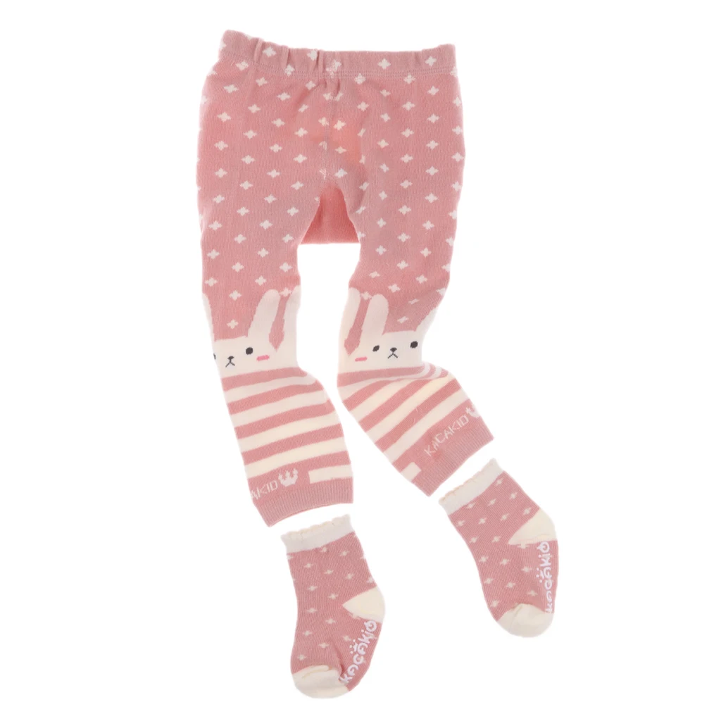 Boys Girls Warm Animal Cartoon Leggings PP Pants with Socks Yellow Bee