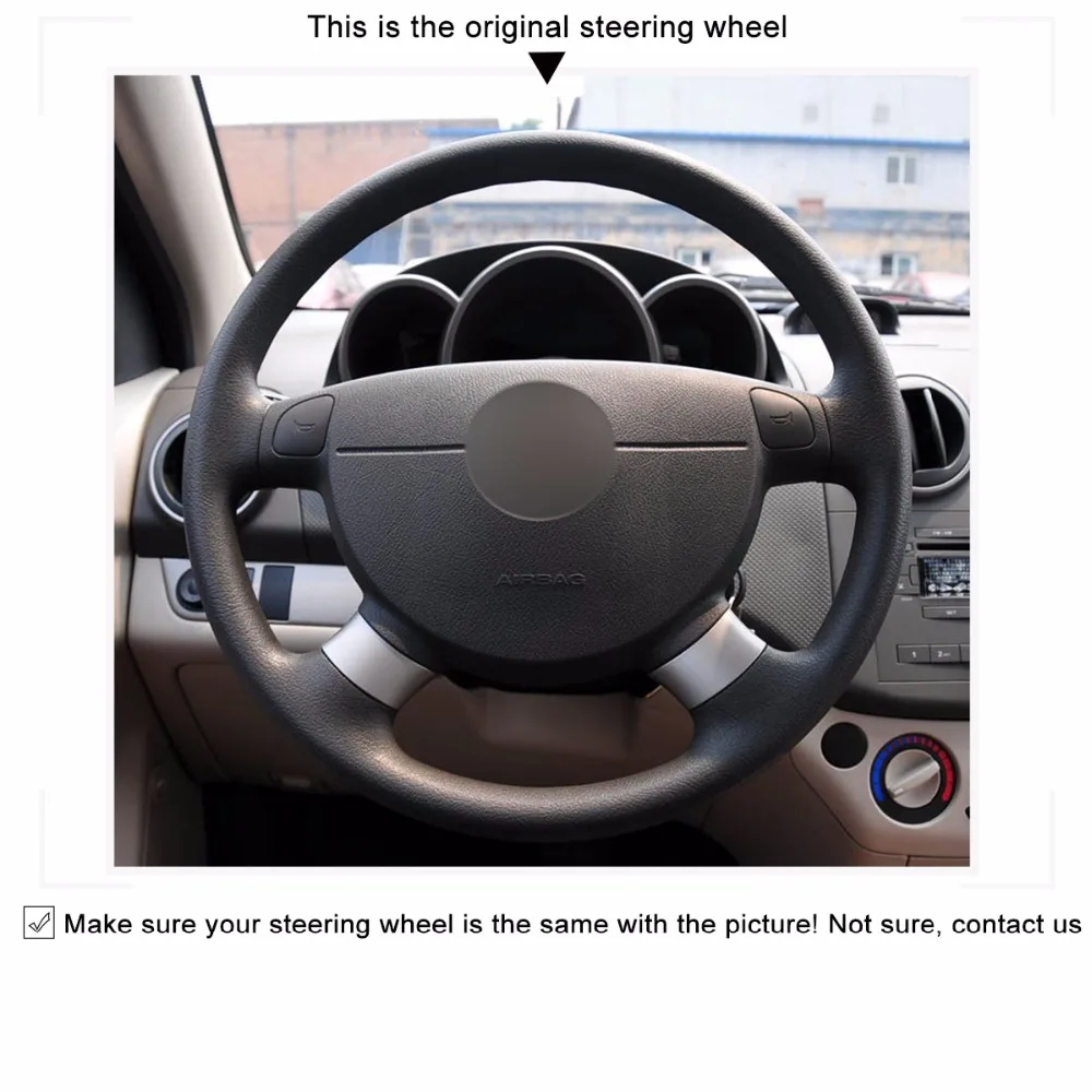 MEWANT черные чехлы на руль из искусственной кожи для Chevrolet Lova Aveo Buick Excelle Daewoo Gentra 2006