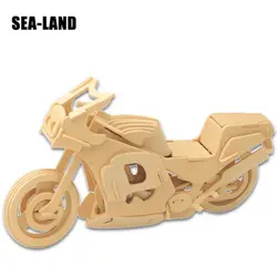 3D деревянные пазлы собраны головоломки мотоцикл серии модели Обучающие игрушки-головоломки 3D коллекция головоломок игрушки подарок для