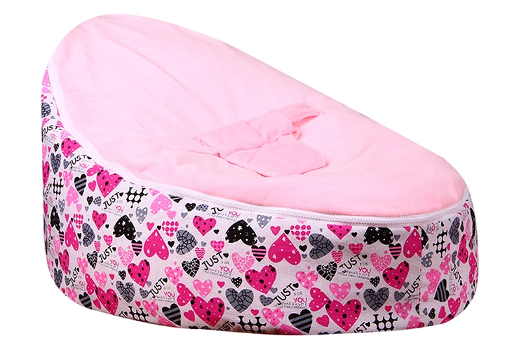 Levmoon Средний просто Lover кресло мешок детская кровать для сна Портативный складной детского сиденья Диван Zac без наполнителя