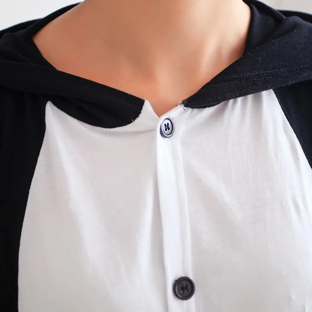 Vanled 2017 Взрослых Onesie Холодной Короткими Рукавами Пижамы Лето Kawaii Черная Свинья