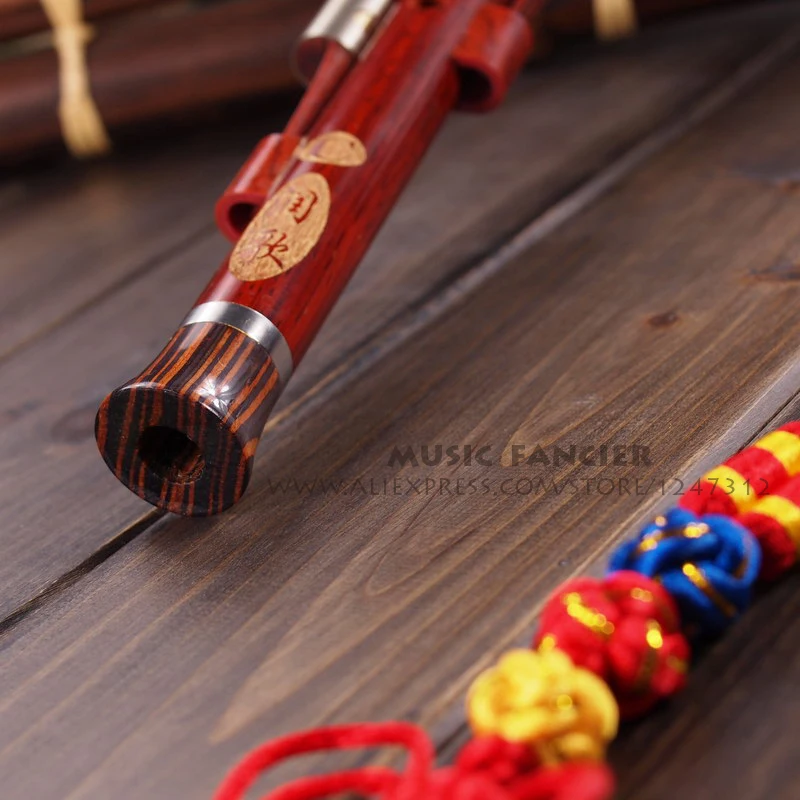 Китайская традиционная профессиональная производительность сандалового дерева Хулуси Трехцветная Съемная флейта/dizi Ключ C, B(с чехол