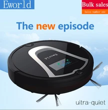 Eworld Robotic Vacuum Cleaner M884 with Cleaning Brush, Rechargeable Automatic Cleaning Robot for Floor(Online Shipping)